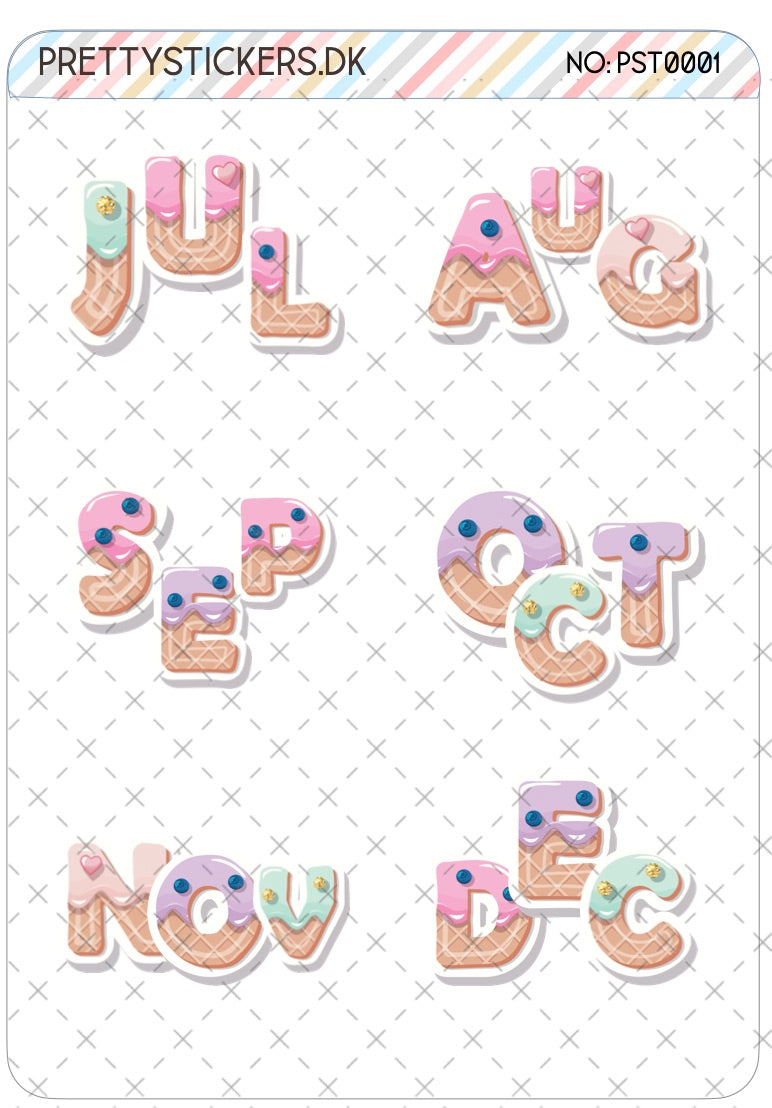 Ice Cream Letters , Months - PST0001