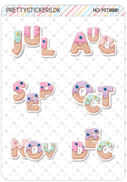 Ice Cream Letters , Months - PST0001